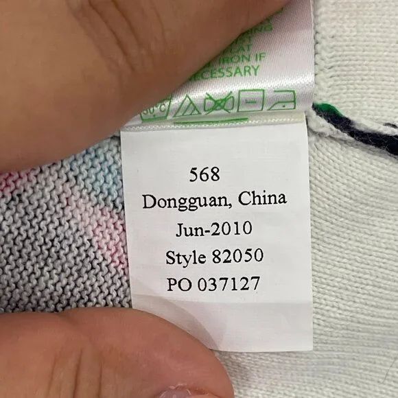 Lilly Pulitzer Women’s Blue Button Up Geometric Print Cardigan Sweater Size M - Picture 6 of 9